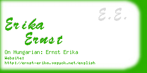 erika ernst business card